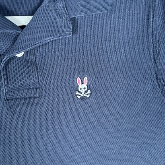 Psycho Bunny Navy Pima Cotton Polo Shirt Men’s XS / Size 3 - Picture 2 of 8